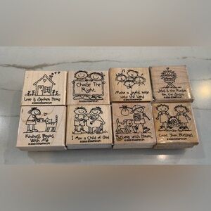 Stampin' Up! ALL GODS CHILDREN  Wooden Stamp Collection